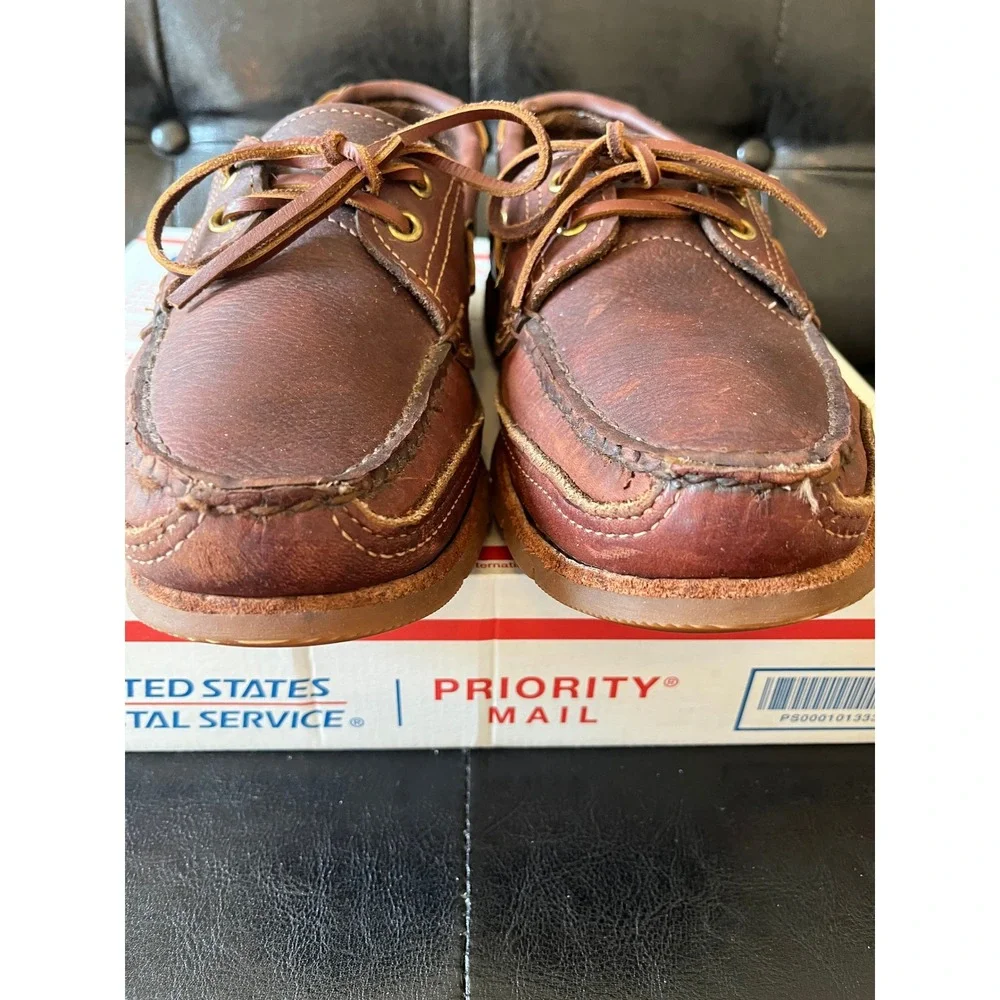 Orvis by‎ Gokey Mens Brown Leather Boat Shoes
